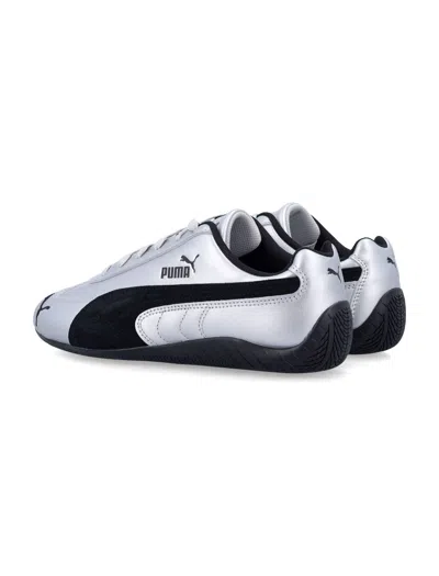 Puma Speedcat Silver Coloreed Sneakers With Logo Print On The Side And Logo Lettering On The Side In Leat In Silver