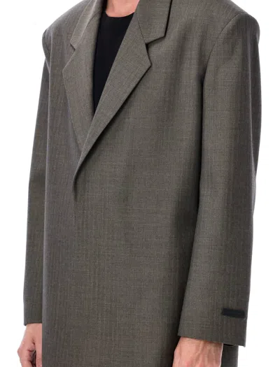 Fear Of God Grey Single-breasted Wool Blazer In Gray