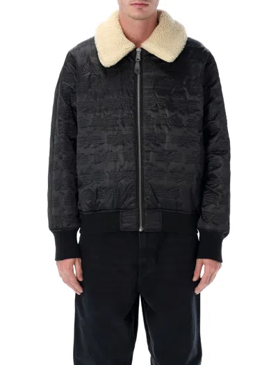 Alpha Industries Classic B-15 Flight Jacket With Structured Silhouette In Black