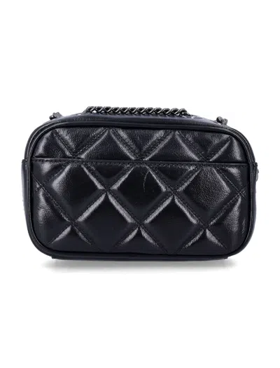 Marc Jacobs The Snapshot Quilted Leather Bag In Black