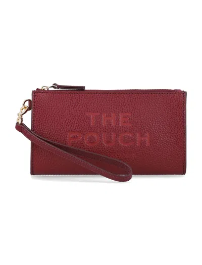 Marc Jacobs Embossed Zip Pouch In Red