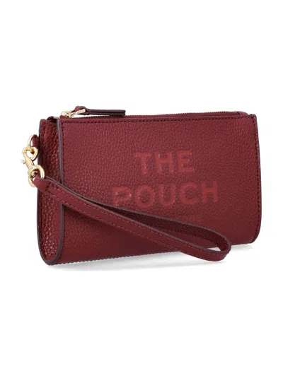Marc Jacobs Embossed Zip Pouch In Red