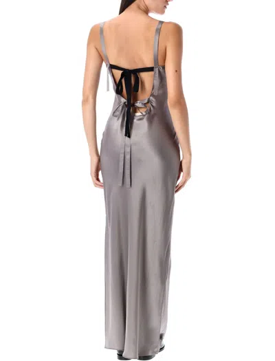 The Garment Silk Satin Catania Dress In Gray