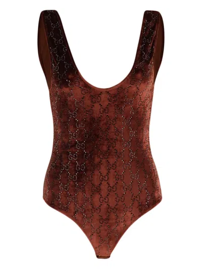 Gucci Body Aus Baumwolle In Brown