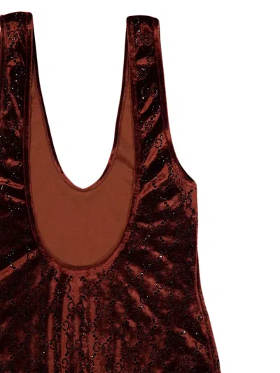 Gucci Body Aus Baumwolle In Brown