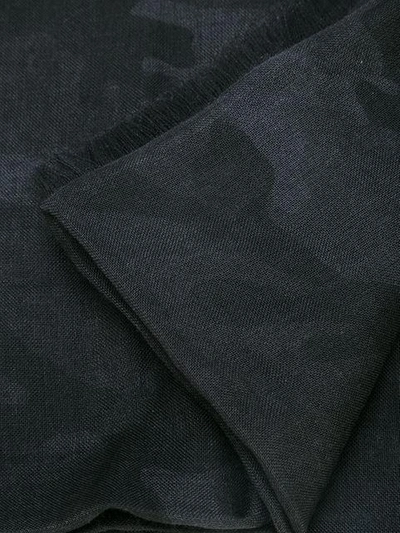 Shop Valentino Camouflage Scarf In Black