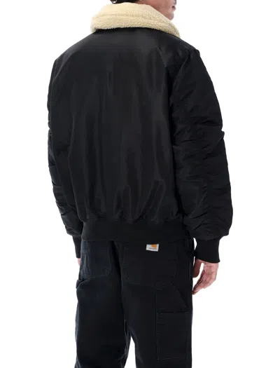 Alpha Industries Classic B-15 Flight Jacket With Structured Silhouette In Black