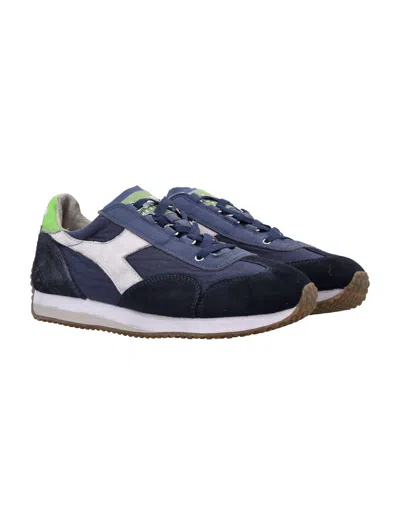 Diadora Heritage Equipe Dirty Stone Wash Evo Sneakers In Blue