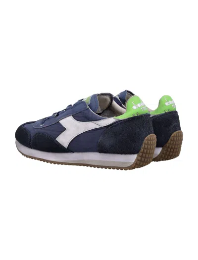 Diadora Heritage Equipe Dirty Stone Wash Evo Sneakers In Blue