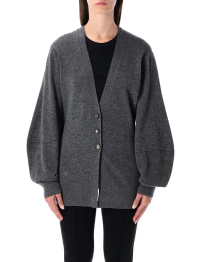 The Garment Grey Melange Como Sleeve Wool Cardigan In Gray