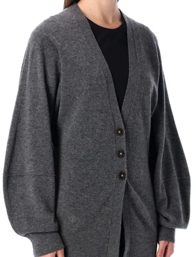 The Garment Grey Melange Como Sleeve Wool Cardigan In Gray