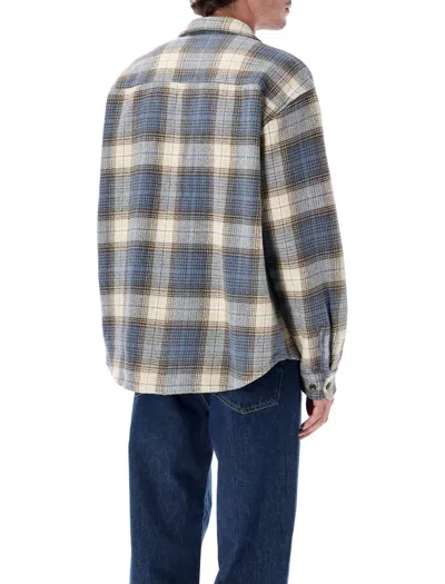Obey Laurel Woven Cotton Plaid Shirt In Blue