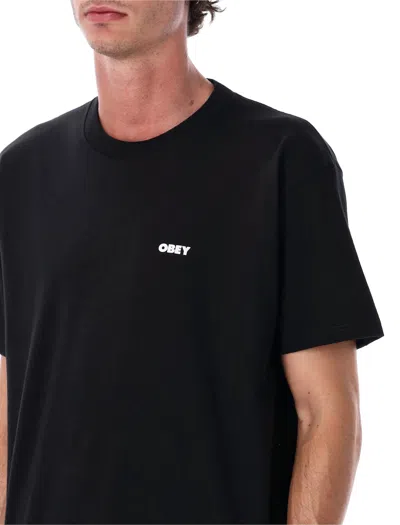 Obey Man T-shirt Black Size Xl Cotton In Black