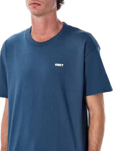 Obey Peace Target Graphic T-shirt In Blue