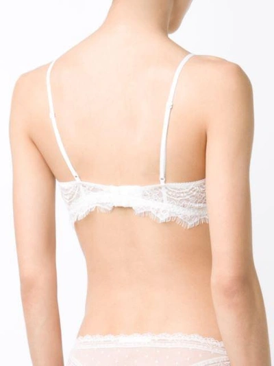 Shop Anine Bing Sheer Lace Bra In White