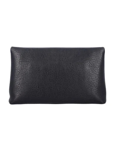 Saint Laurent Cassandre Large Envelope Pouch In Black