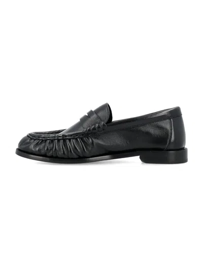 Saint Laurent The Supple Loafers In Shiny Leather In Black