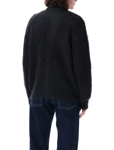 Obey Brushed Patron V-neck Cardigan In Black