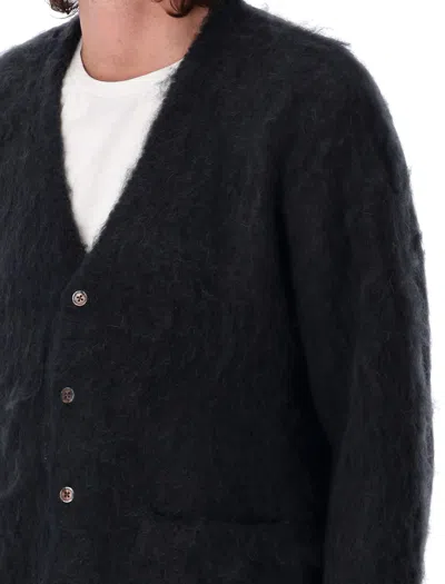 Obey Brushed Patron V-neck Cardigan In Black