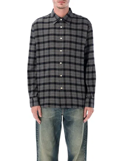 Sunflower Checked Studio Shirt In Gray