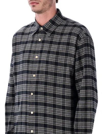 Sunflower Checked Studio Shirt In Gray