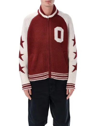 Obey Cowichan Sweater Cardigan In Brown
