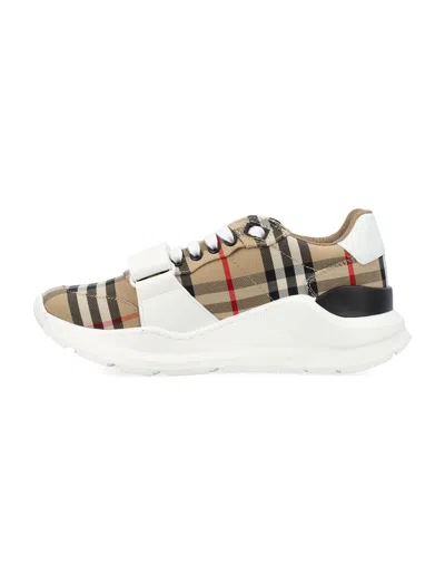 Burberry New Regis Check Sneaker In Multi