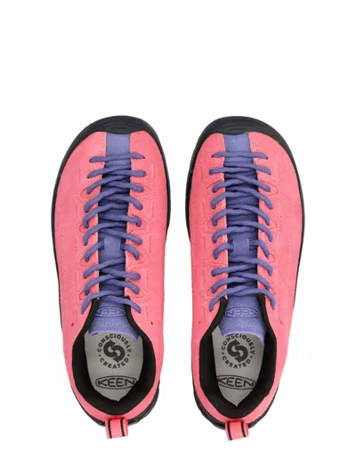 Keen Pink Lace Up Sneakers In Pink