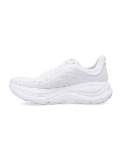 Hoka Bondi 9 Rubber-trimmed Mesh Sneakers In White