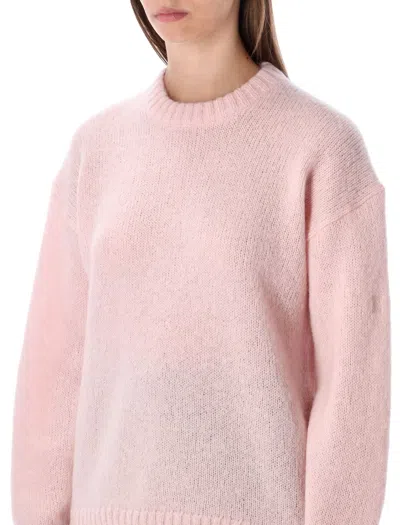 By Malene Birger Brie Wool And Mohair Crewneck Sweater In Pink