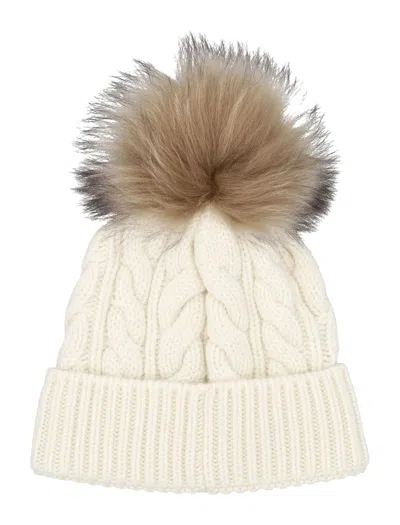 Moncler Grenoble Beanie Pon Pon In Neutral