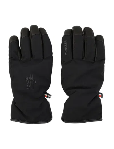 Moncler Grenoble Padded Soft Shell Gloves In Black
