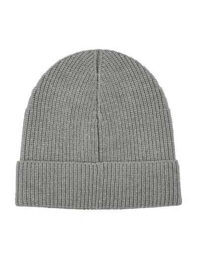 Fear Of God Grey Logo Beanie Hat In Gray
