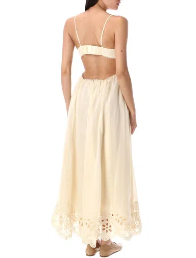 Zimmermann Embroidered Dress Coco In Neutral