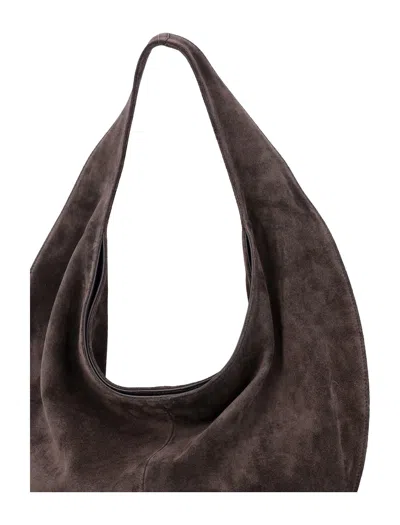 Maeden Market Tote Suede Leather Cocoa In Pink