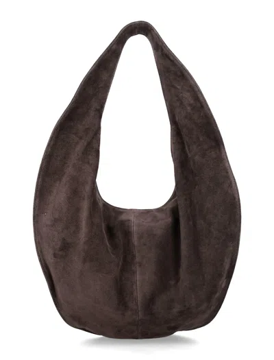 Maeden Market Tote Suede Leather Cocoa In Pink