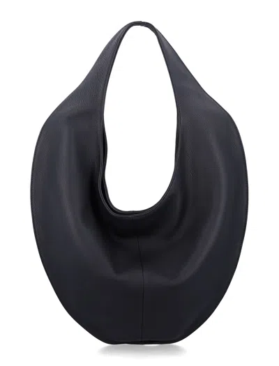 Maeden Market Tote Black Leather In Purple