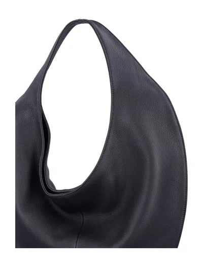 Maeden Market Tote Black Leather In Purple