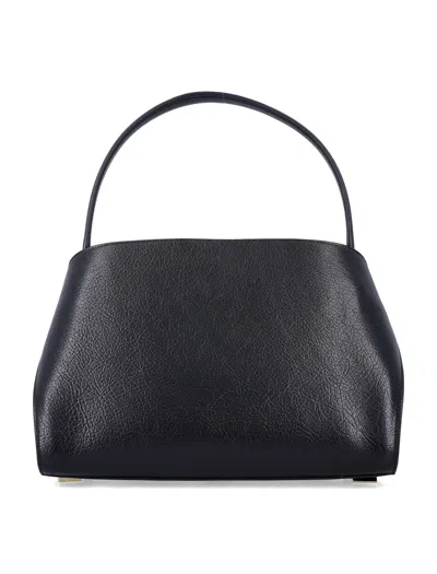 Ferragamo Hug Soft Bicolor Shoulder Bag In Calfskin In Black