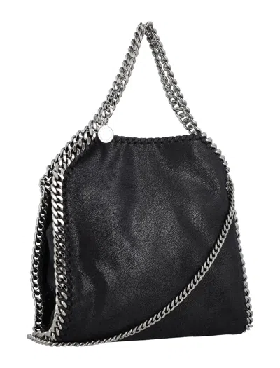 Stella Mccartney Black Shaggy Deer Mini Falabella Handbag In Black
