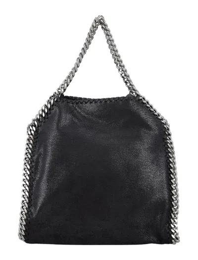 Stella Mccartney Black Shaggy Deer Mini Falabella Handbag In Black
