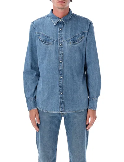 Levi's Smiley Western Shirt In Blue