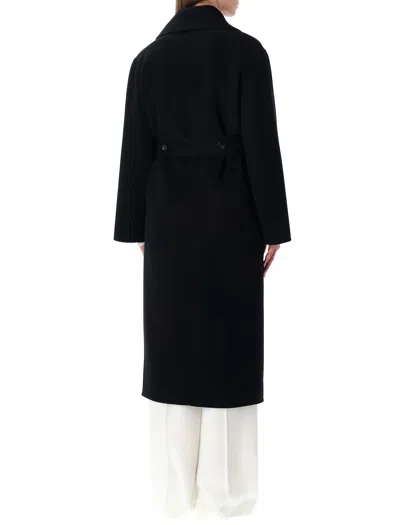 Alberta Ferretti Alberta Ferreti Coat In Double-face Wool In Black