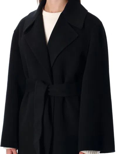 Alberta Ferretti Alberta Ferreti Coat In Double-face Wool In Black