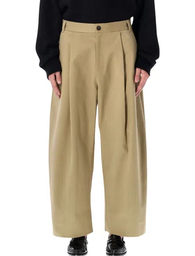 Studio Nicholson Pleat-detail Trousers In Brown