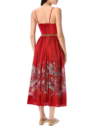 Zimmermann Rhiannon Cotton Corset Midi Dress