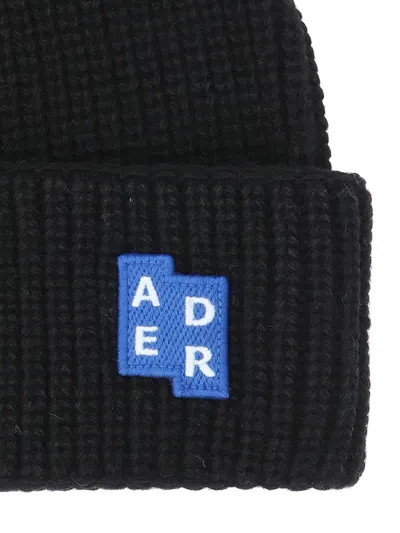 Ader Error Significant Trs Wool Blend Beanie In Black