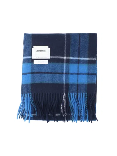 Ader Error Faylen Muffler Wool Scarf In Blue