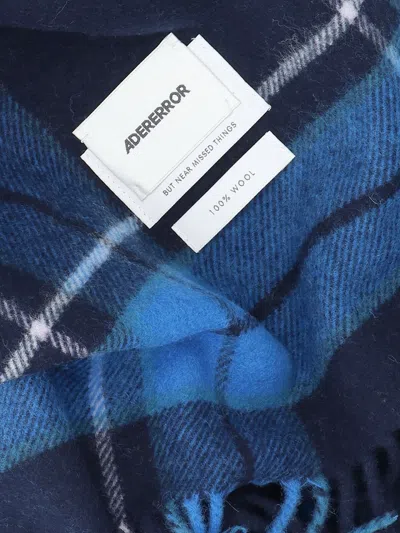 Ader Error Faylen Muffler Wool Scarf In Blue