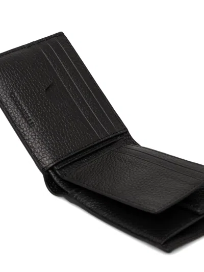 Coccinelle Logo-debossed Leather Wallet In Black